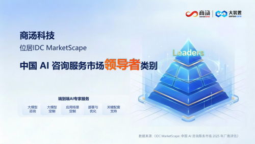 商湯科技榮膺IDC MarketScape中國AI咨詢服務市場領導者，以技術開發引領行業創新